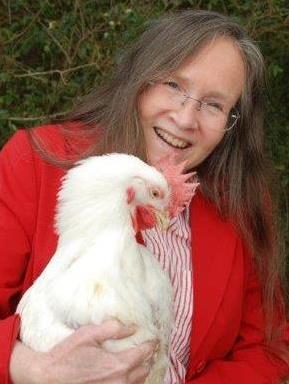 Nancy Hinkle with broiler